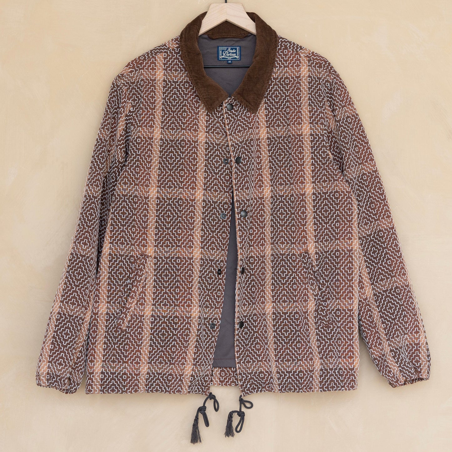 Studio d’Artisan 4618 Kakishibu Noragi Sashiko Coach Jacket